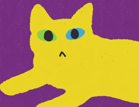 cat digital art painting illustration