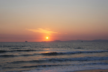 Fototapeta premium Seascape with sunset view.