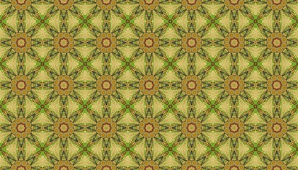 seamless pattern with flowers and stars