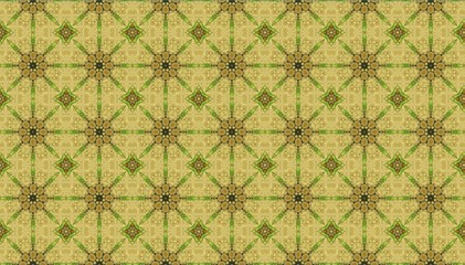 seamless pattern with green stars 