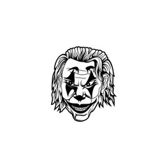 joker head illustration vector art