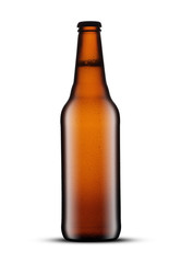 brown bottle with beer