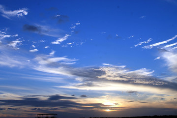 Fototapeta na wymiar Clouds decorating the sky with beautiful colors