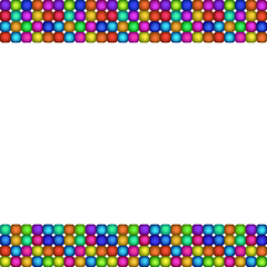 Abstract seamless border with different grunge effect cubes. White background with colorful gradient squares. Template holiday design for invitation, poster, card, flyer, banner, fabric. Copy space.