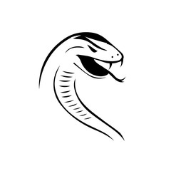 Fototapeta premium silhouette of venom snake logo design vector graphic design