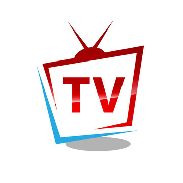 abstract monitor tv logo design vector graphic design illustration