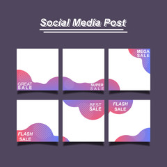 Editable Post Template Social Media Banners for Digital Marketing