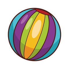 colorful striped ball icon image