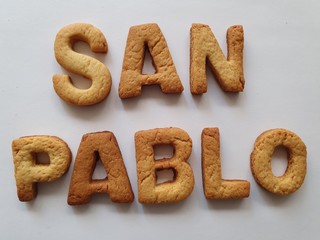 background for celebration and announcements of food with cookies