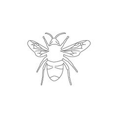 Illustration abstract hand drawn honey bee icon vector line art design