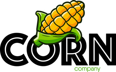 Cute and funny logo for harvest corn store or company