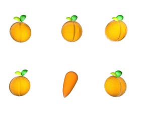 Isolated 3D illustration. Education for kids.Find another object in the illustration. 