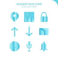 Elegant Blue Icon Collection