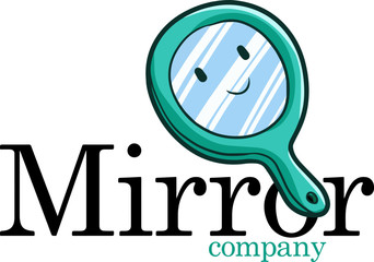 Cute and funny logo for hand mirror store or company