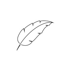 Illustration abstract feather quill pen simple logo vector design