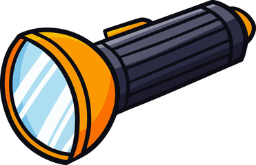 Cute and funny yellow grey flashlight for your camping equipment