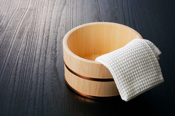 湯桶　 Japanese Hinoki wood Bath Bucket