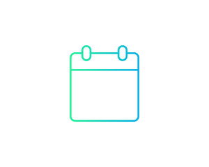 Calendar. Calendar filled vector web icon isolated on white background, EPS 10, top view.