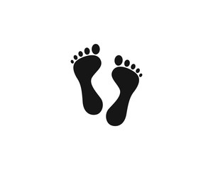 Fototapeta na wymiar Human footprint web icons set isolated on whiite background, top view 