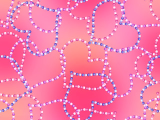 Cute seamless pattern with hearts. Happy Valentine's Day. Romantic background. Design for holiday card.