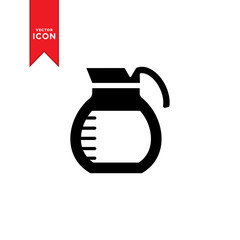 Coffee pot icon vector. Simple design on white background.