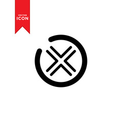 Close mark icon vector. Cancel icon symbol illustration. Simple design on white background.