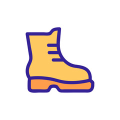 Tourist shoes icon vector. A thin line sign. Isolated contour symbol illustration