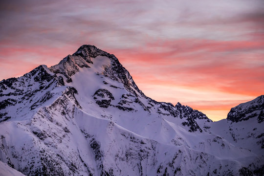 coucher de soleil sur la montagne 3 