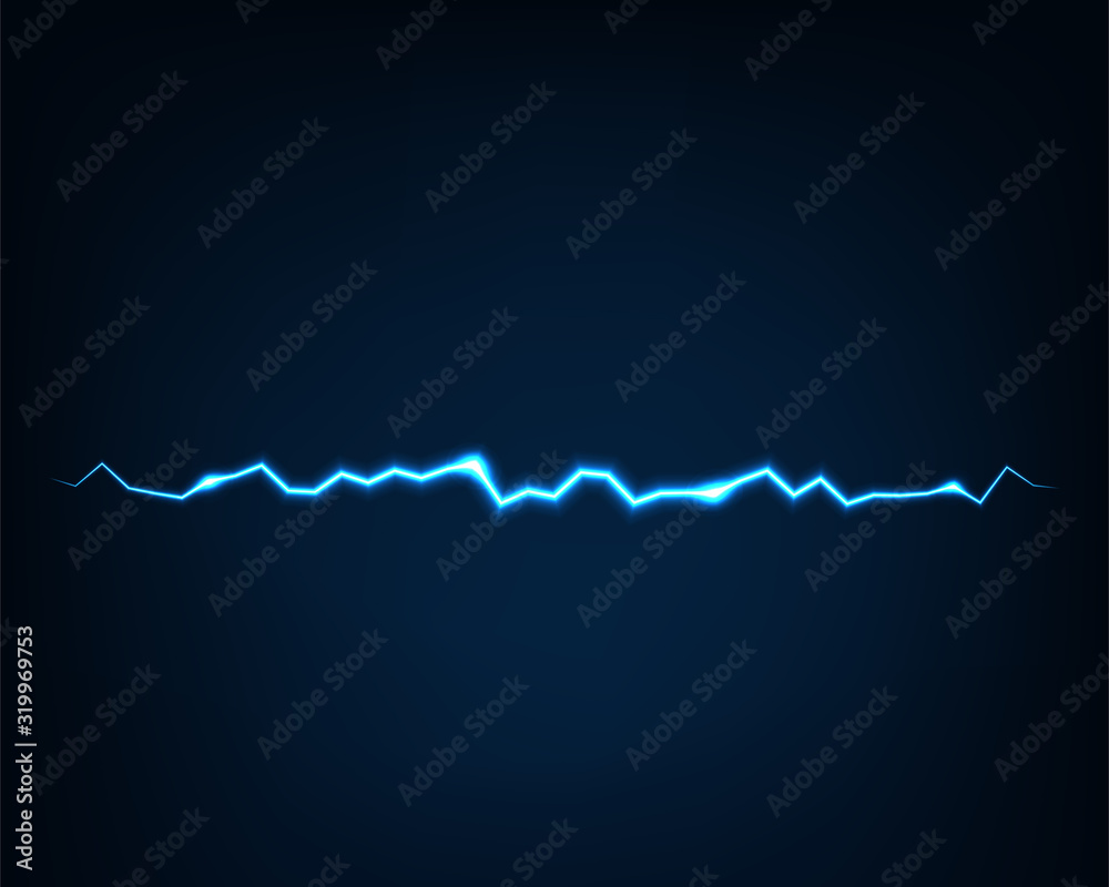 Wall mural abstract background vector electric light. spark flash effect. bright curved line. neon glowing curv