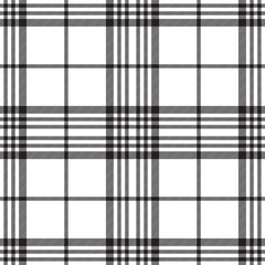 Simple black white tartan seamless pattern