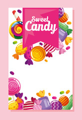 poster of sweet candy with caramels
