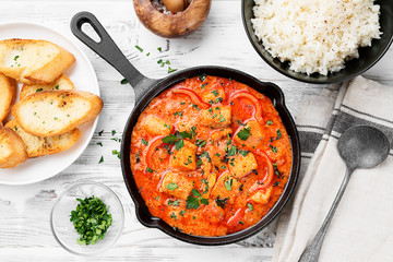 Fish Stew cooked in a delicious  rich and fragrant broth, topped with fresh parsley and served with...