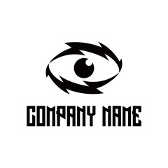 Thunders eye vector symbol. Eye with Thunders vector symbol.