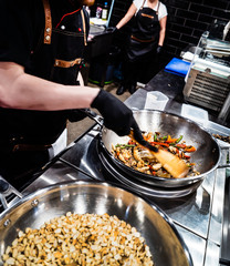 chef cooking in the restaurant