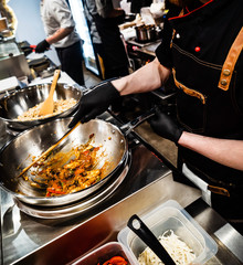 chef cooking in the restaurant