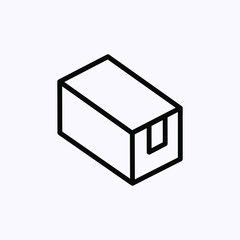 package box icon thin line