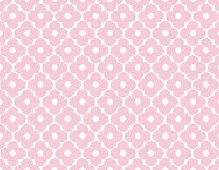 Vector pink flower seamless pattern.