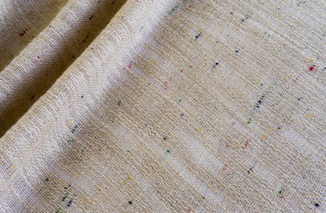 Ecology fabric texture background. Blank canvas textile material or silk