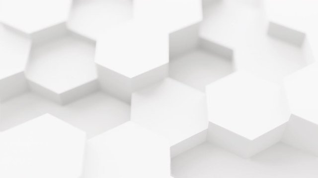 Footage of white hexagon with space