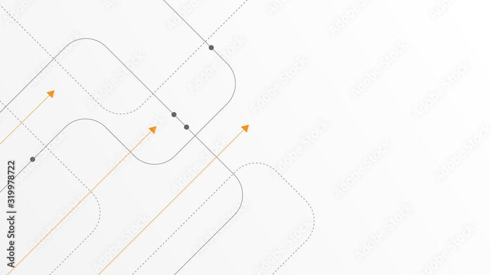 Poster Abstract geometric connect lines and dots.Simple technology graphic background.Illustration Vector design Network and Connection concept.