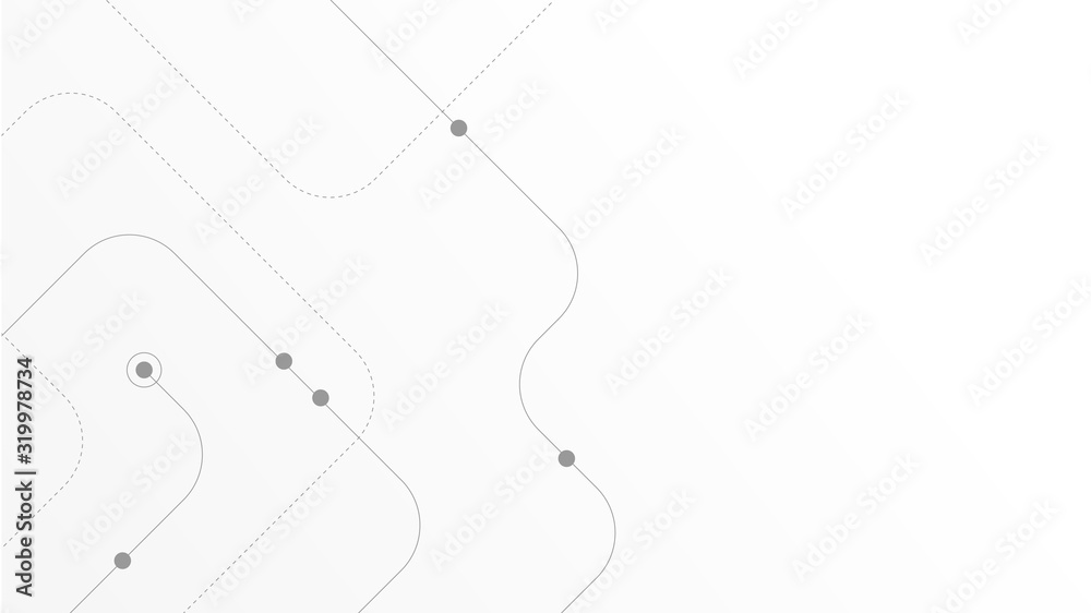 Poster Abstract geometric Circuit connect lines and dots.Simple technology graphic background.Illustration Vector design Network technology and Connection concept.