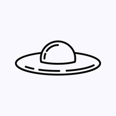 ufo icon thin line isolated