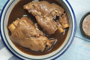Braised pork leg soft and melt easily