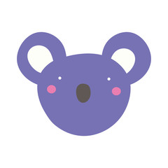 cute koala wild animal character icon