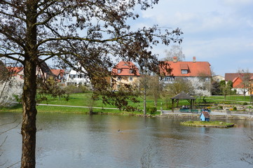 Dinkelsbühl (Germany). April 2017.  Leisure park