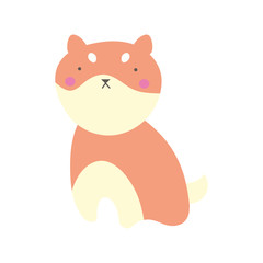 cute little dog pet mascot character