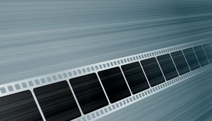 moview film strip reel in perspective background