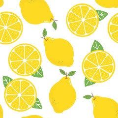 naadloos patroon met citroenen en sinaasappelen