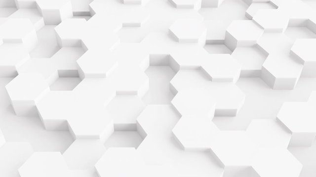 Footage of white hexagon with space