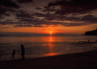 Sunset at Christo Rei Beach, Dili, Timor Leste (East Timor)